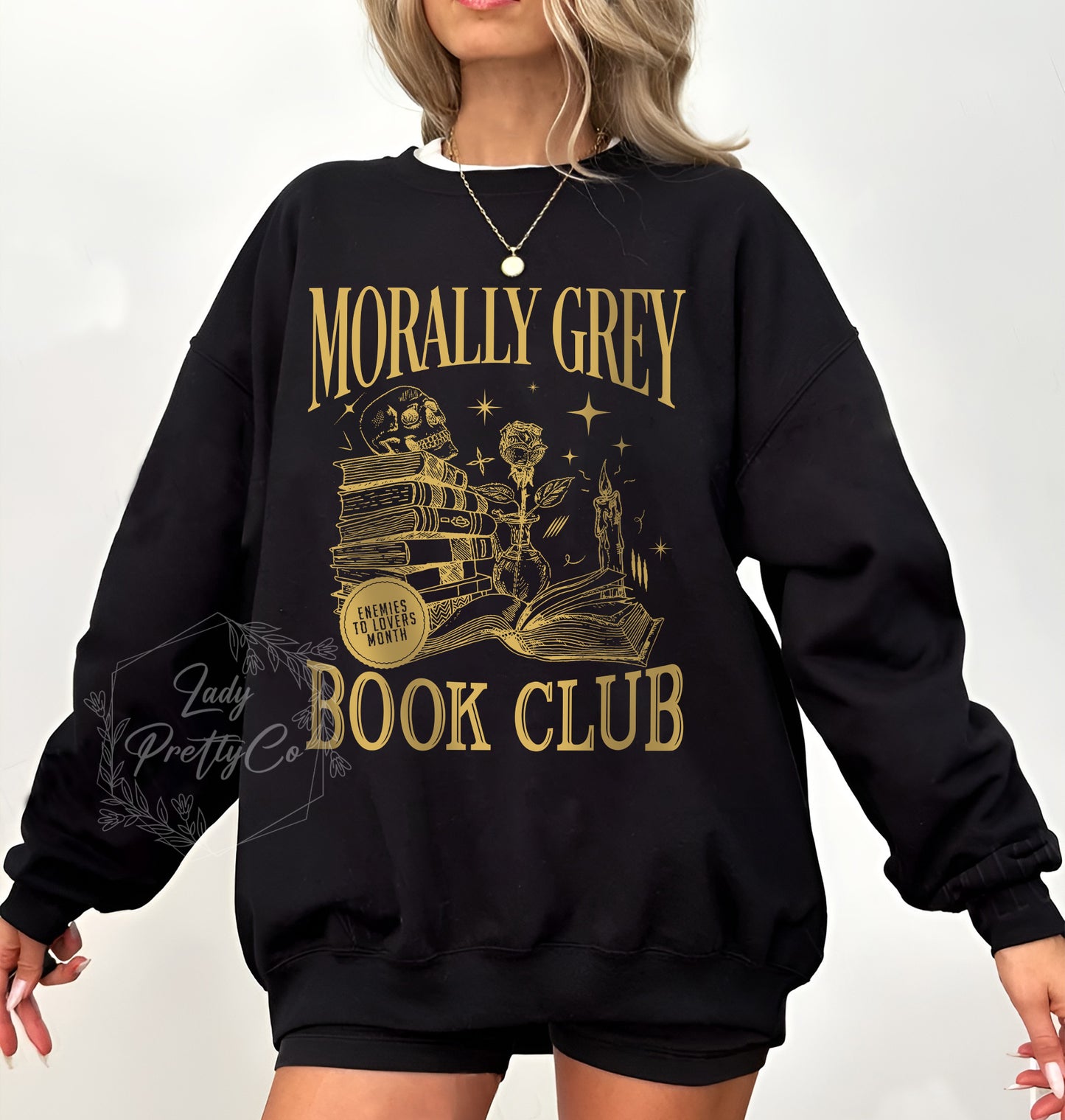 Morally Grey Book Club Sweatshirt | Dark Romance Crewneck, Spooky Season Sweatshirt, Bookish Shirt Vintage Bookish Shirt For Book Lover Gift