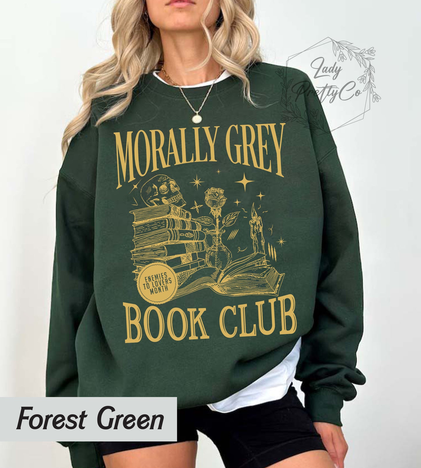 Morally Grey Book Club Sweatshirt | Dark Romance Crewneck, Spooky Season Sweatshirt, Bookish Shirt Vintage Bookish Shirt For Book Lover Gift