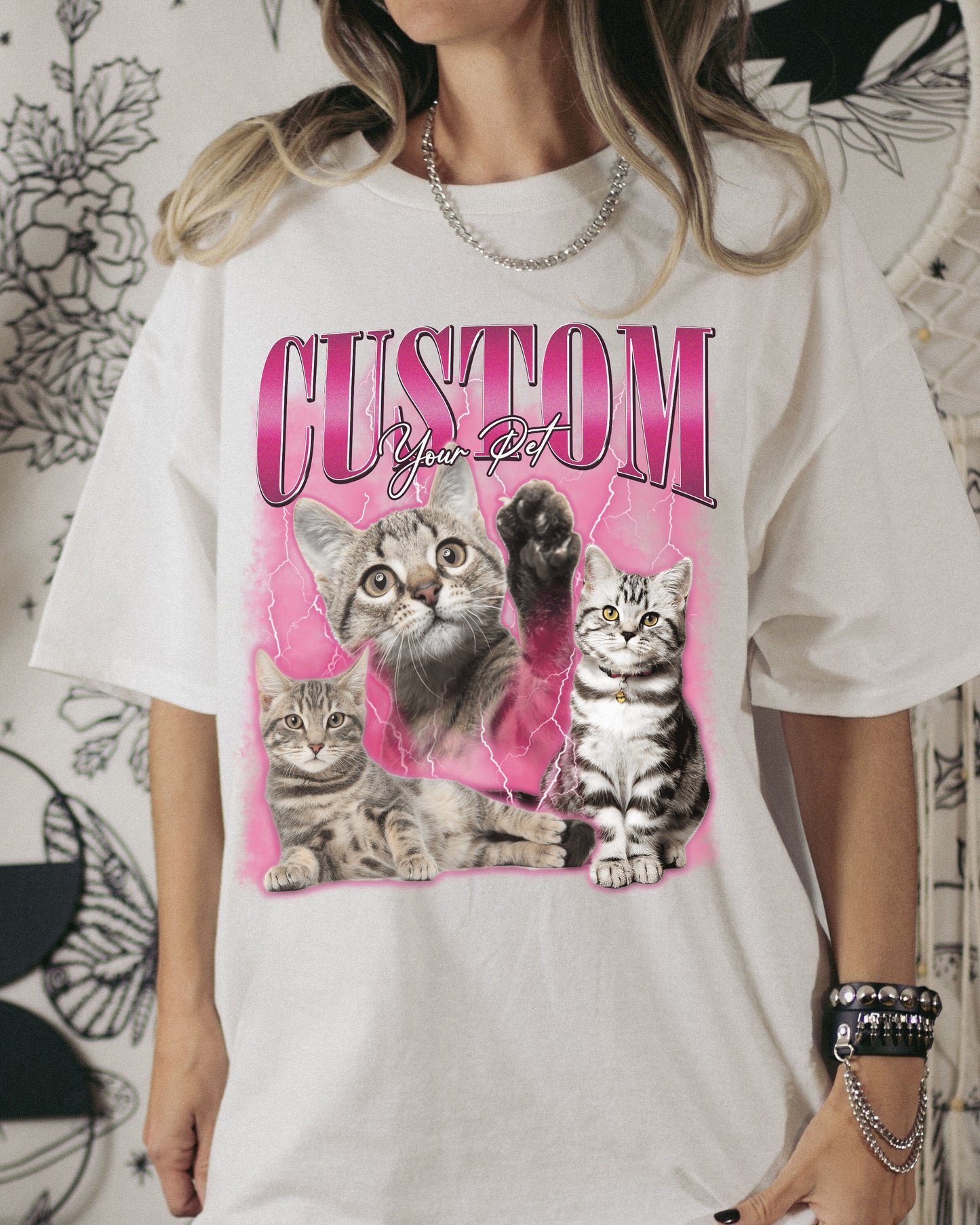 Custom Your Pet Photo T-Shirt, Comfort Color Personalized Vintage Style Shirts