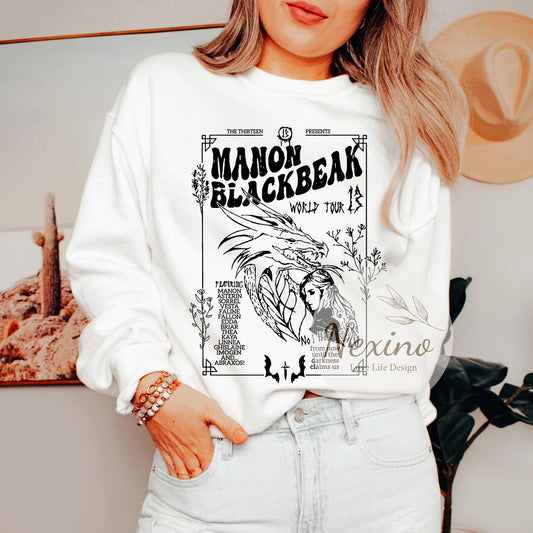 Manon Blackbeak Throne of Glass Shirt, Sarah J Maas Sweatshirt, Merch Rowan, Rowan Whitethorn Crescent City Rhysand Ruhn Danaan Shirt