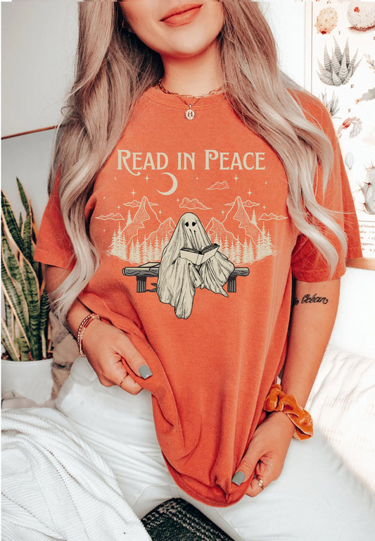 Book Lover Halloween Shirt, Funny Ghost Book Nerd, Teacher Halloween Gift, Librarian , Ghost Book Lover, Funny Halloween Spooky Season Shirt