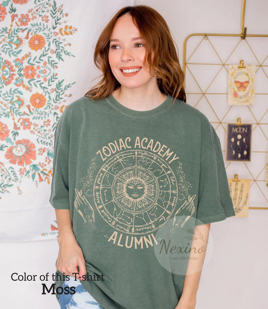 Zodiac Academy Alumni Licensed Distressed Shirt, Zodiac Academy Merch, Vega Twins T-shirt, Zodiac Signs, Star Constellations shirt.