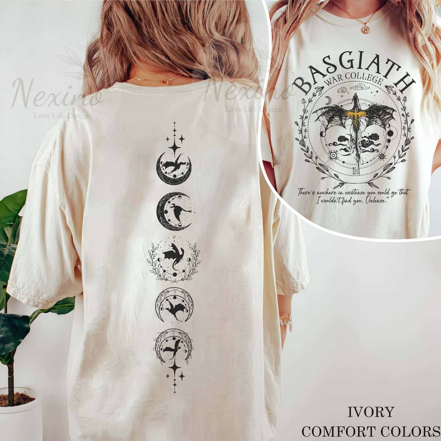 Basgiath War College Double-side Shirt, Fourth Wing T-shirt, Dragon Rider, Rebecca Yoros, Fly To Die, Violet Sorrengail, Bookish Shirt