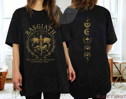 Basgiath War College Double-side Shirt, Fourth Wing T-shirt, Dragon Rider, Rebecca Yoros, Fly To Die, Violet Sorrengail, Bookish Shirt