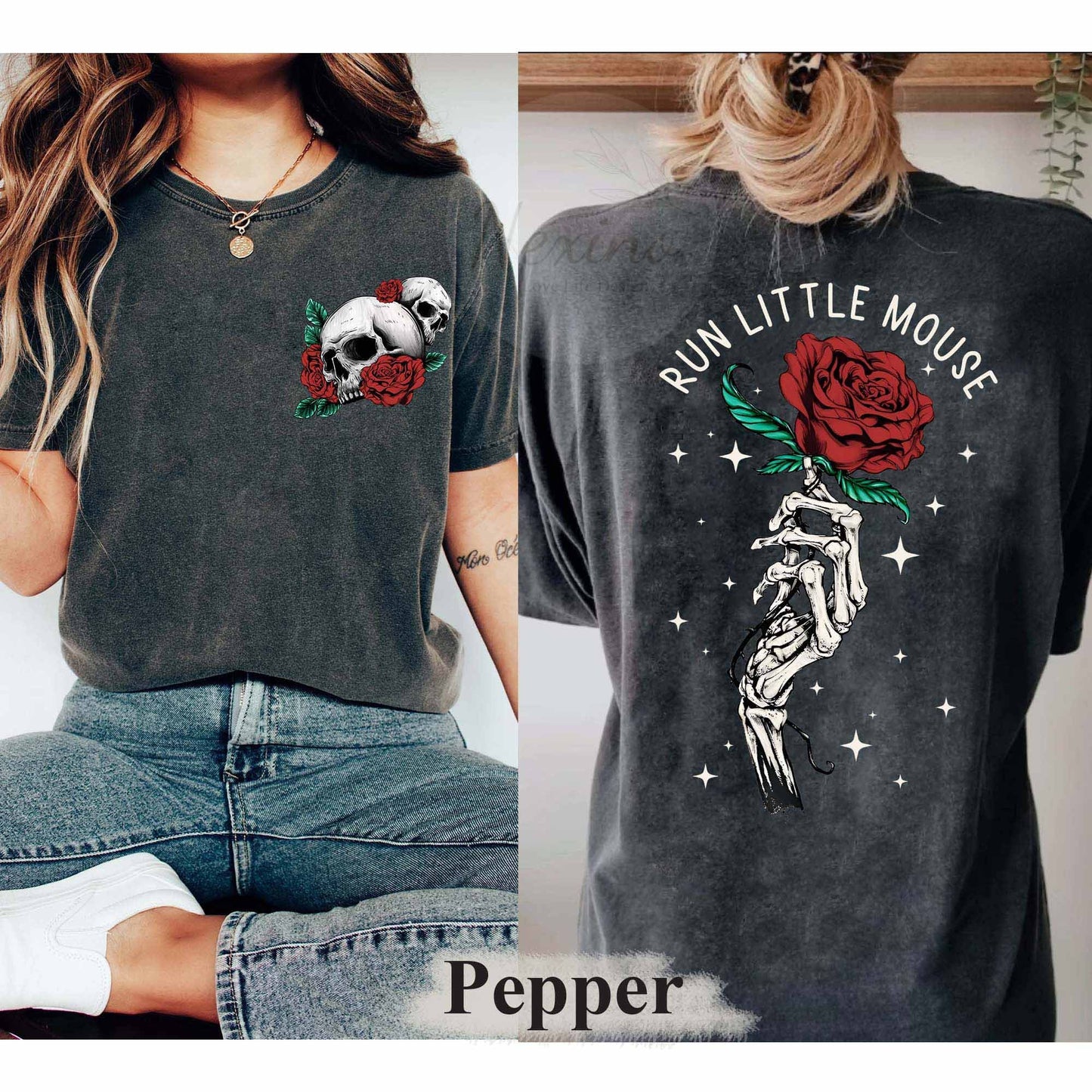 Run Little Mouse Sweatshirt, Rose Skeleton Comfort Shirt, Haunting Adeline Sweat, Dark Romance Merch, Smut Reader, Book Lover Gifts For Her