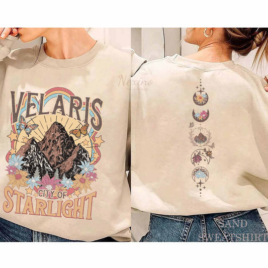 Velaris City Of Starlight ACOTAR Two-Sided Sweatshirt, The Night Court Shirt, Court of Dreams, Rhysand, Cassian, Sarah J Maas, Booklover Tee