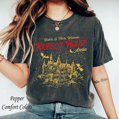 Xaden Riorson House Tee, Iron Flame Shirt, Fourth Wing Merch, Violet Sorrengail Silver One Basgiath War College Dragon Rider Bookish Gift