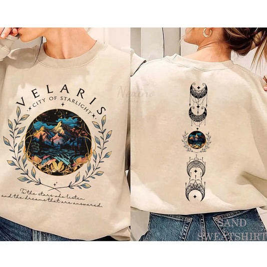 Velaris City Of Starlight 2 sides Shirt, Velaris Sweatshirt, The Night Court Shirt,SJM sweater, City of Starlight Sweater, ACOTAR T-Shirt