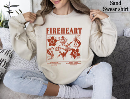 Fireheart sweatshirt, TOG, Kingdom of Ash, Rowan, Dorian, Manon, Aelin, SJM, Aelin fireheart, To whatever end, SJM merch, Kingsflame shirt