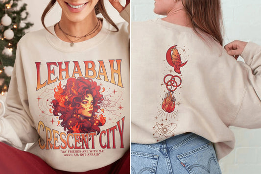 Crescent City Fan Sweatshirt, My Friends Are With Me Lehabah Shirts, Crescent City Light It Up Tee, Bookish Gift, SJM Merch, Bryce Quinlan