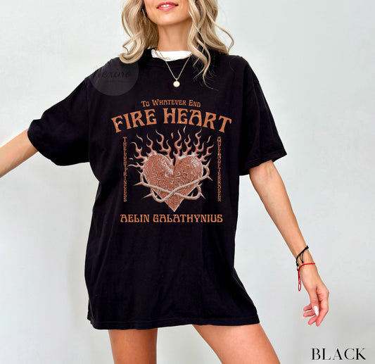 Fireheart Queen Aelin Comfort Colors Shirt, Throne Of Glass Fan T Shirt, Kingsflame The Thirteen,She Will Not Be Afraid, Book Lover Tog Gift