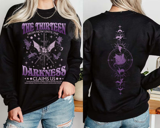 The Thirteen Throne Of Glass Comfort Colors Shirt, From Now Until The Darkness Claims Us, Throne Of Glass SJM Merch, We Are The Thirteen