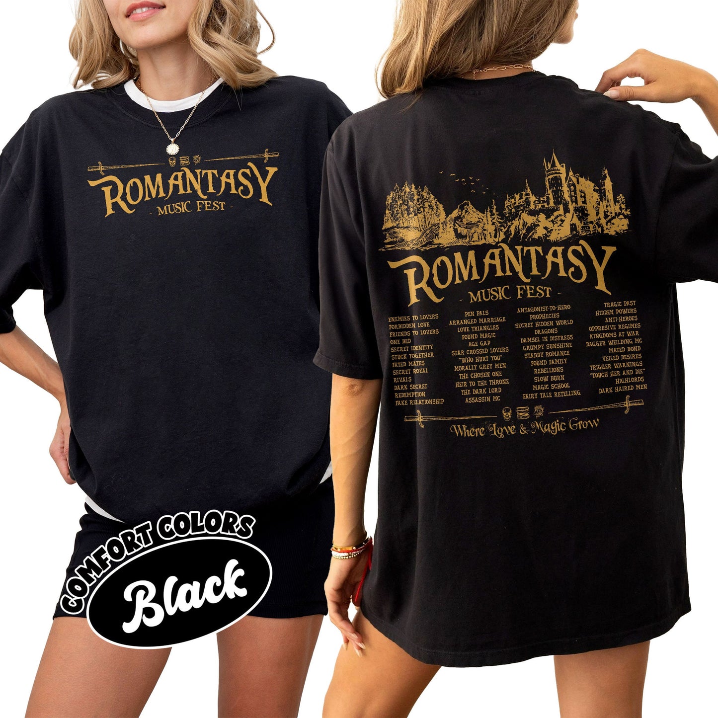 Romantasy Music Fest Comfort Colors Shirt, Fantasy Romance Reader Merch, Morally Grey Book Club Shirt, Smut Gift, Dark Romance Reader