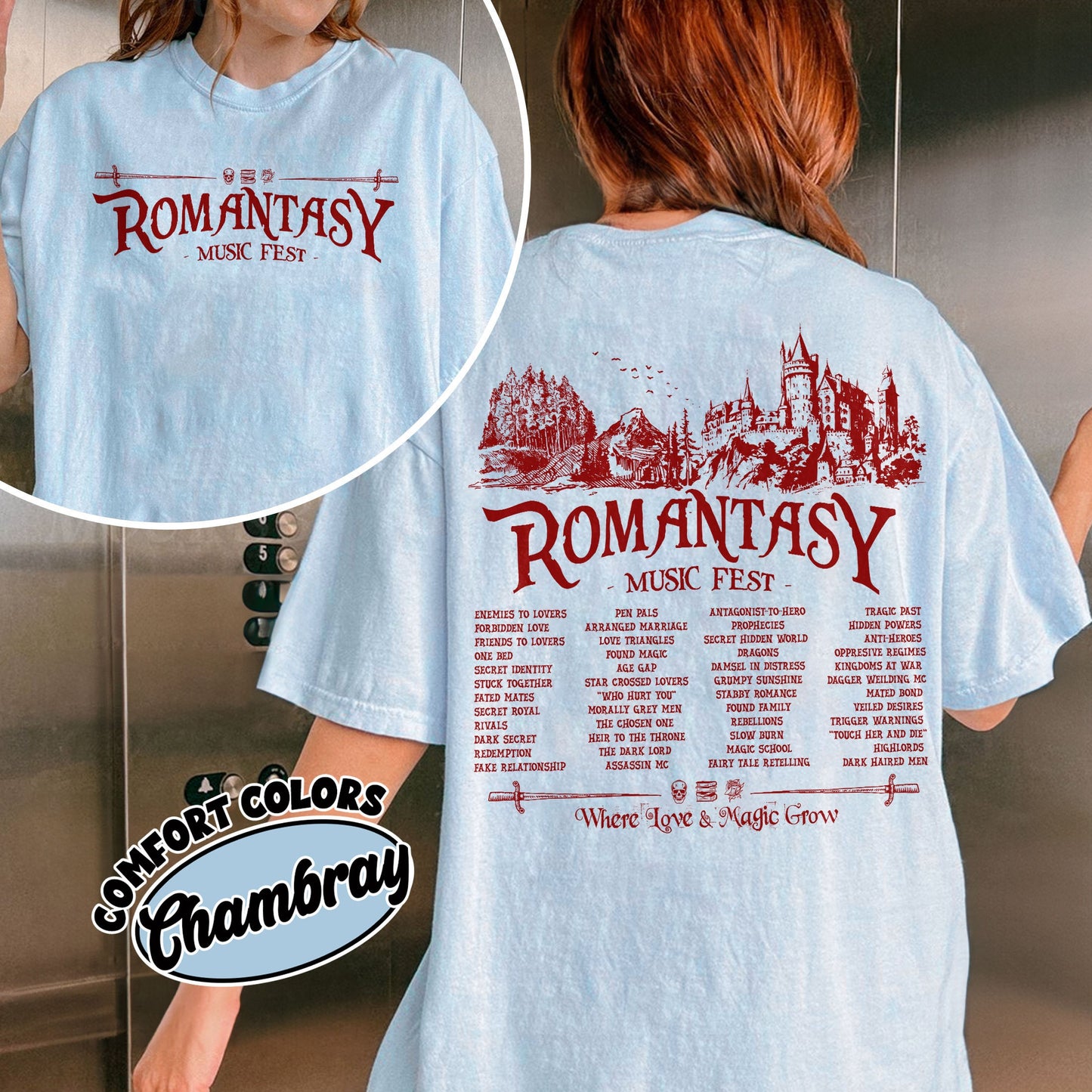 Romantasy Music Fest Comfort Colors Shirt, Fantasy Romance Reader Merch, Morally Grey Book Club Shirt, Smut Gift, Dark Romance Reader