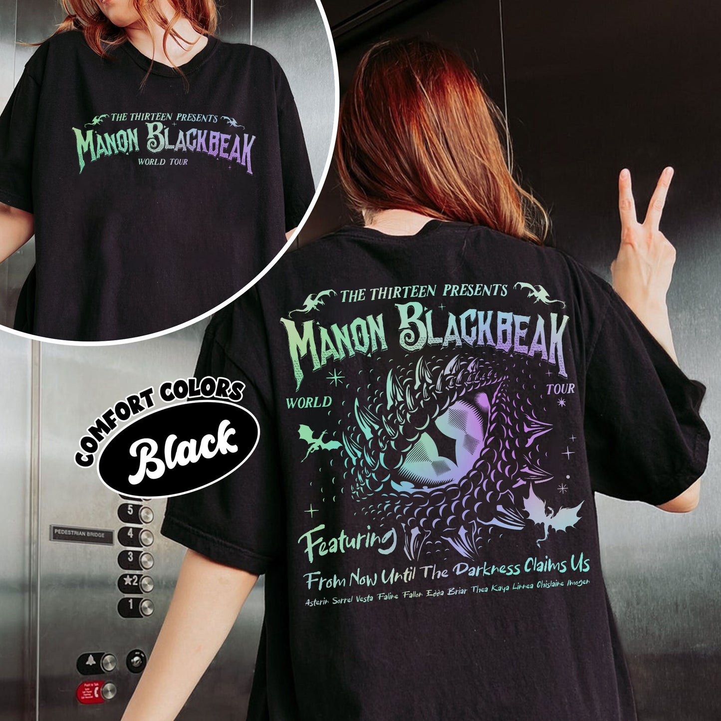 Manon Blackbeak Throne of Glass Comfort Colors Shirt, The Thirteen Shirts, From Now Until The Darkness Claims Us Tee, ACOTAR Crescent City