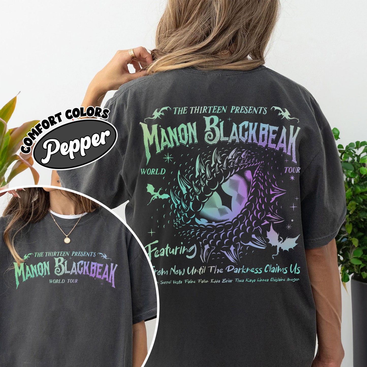 Manon Blackbeak Throne of Glass Comfort Colors Shirt, The Thirteen Shirts, From Now Until The Darkness Claims Us Tee, ACOTAR Crescent City