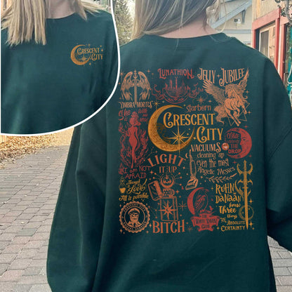 Crescent City Sweatshirt, Light It Up Sweatshirt, Lunathion Shirt, Through Love All Is Possible, Hunt Athalar Shirt, Umbra Mortis Shirt