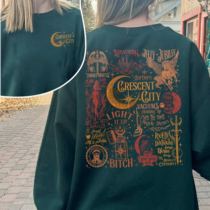 Crescent City Sweatshirt, Light It Up Sweatshirt, Lunathion Shirt, Through Love All Is Possible, Hunt Athalar Shirt, Umbra Mortis Shirt