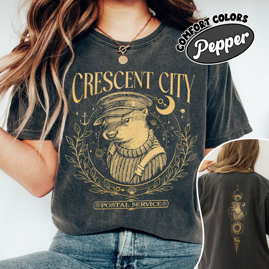 Crescent City Postal Service Comfort Colors Shirt, Crescent City Otter Tshirt, Crescent City Shirt, Sjm Merch, House Of Earth And Blood