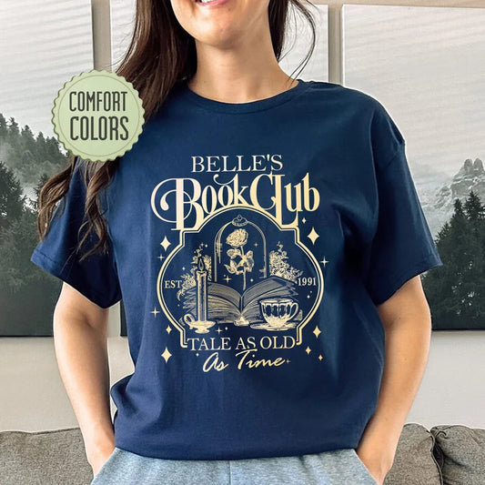 Belle's Bookshop Comfort Colors Shirt, Tale As Old As Time Shirt, Belle's Book Club Tshirt, Beauty Belle Tshirt, Book Lover Gift