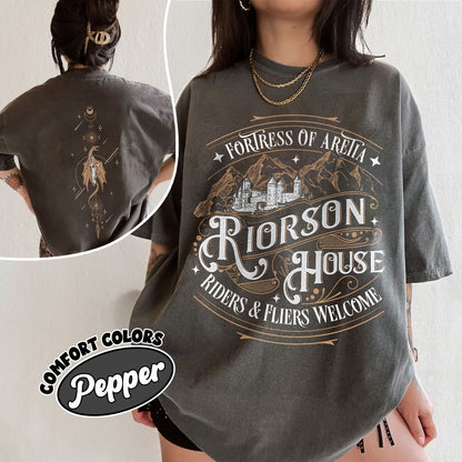 Riorson House Comfort Colors Shirt, Fortress Of Aretia Shirts, Rebecca Inspired Merch, Violent Little Thing, Fourth Wing Tee, Bookish Gift