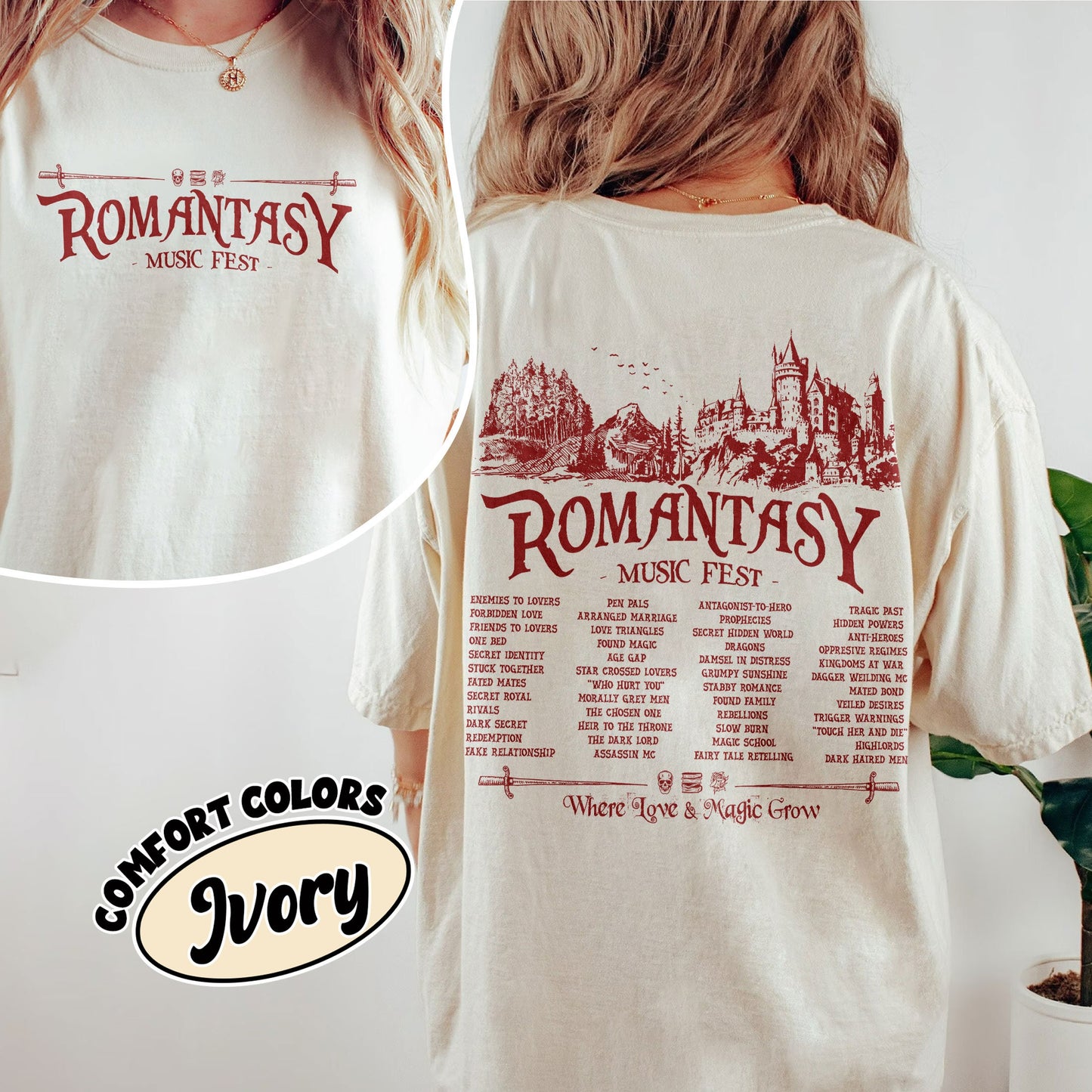 Romantasy Music Fest Comfort Colors Shirt, Fantasy Romance Reader Merch, Morally Grey Book Club Shirt, Smut Gift, Dark Romance Reader