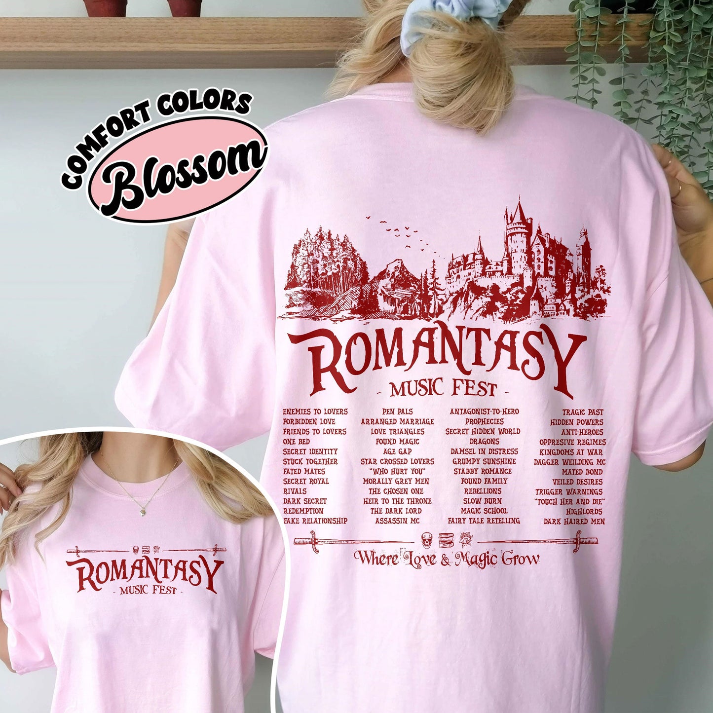 Romantasy Music Fest Comfort Colors Shirt, Fantasy Romance Reader Merch, Morally Grey Book Club Shirt, Smut Gift, Dark Romance Reader