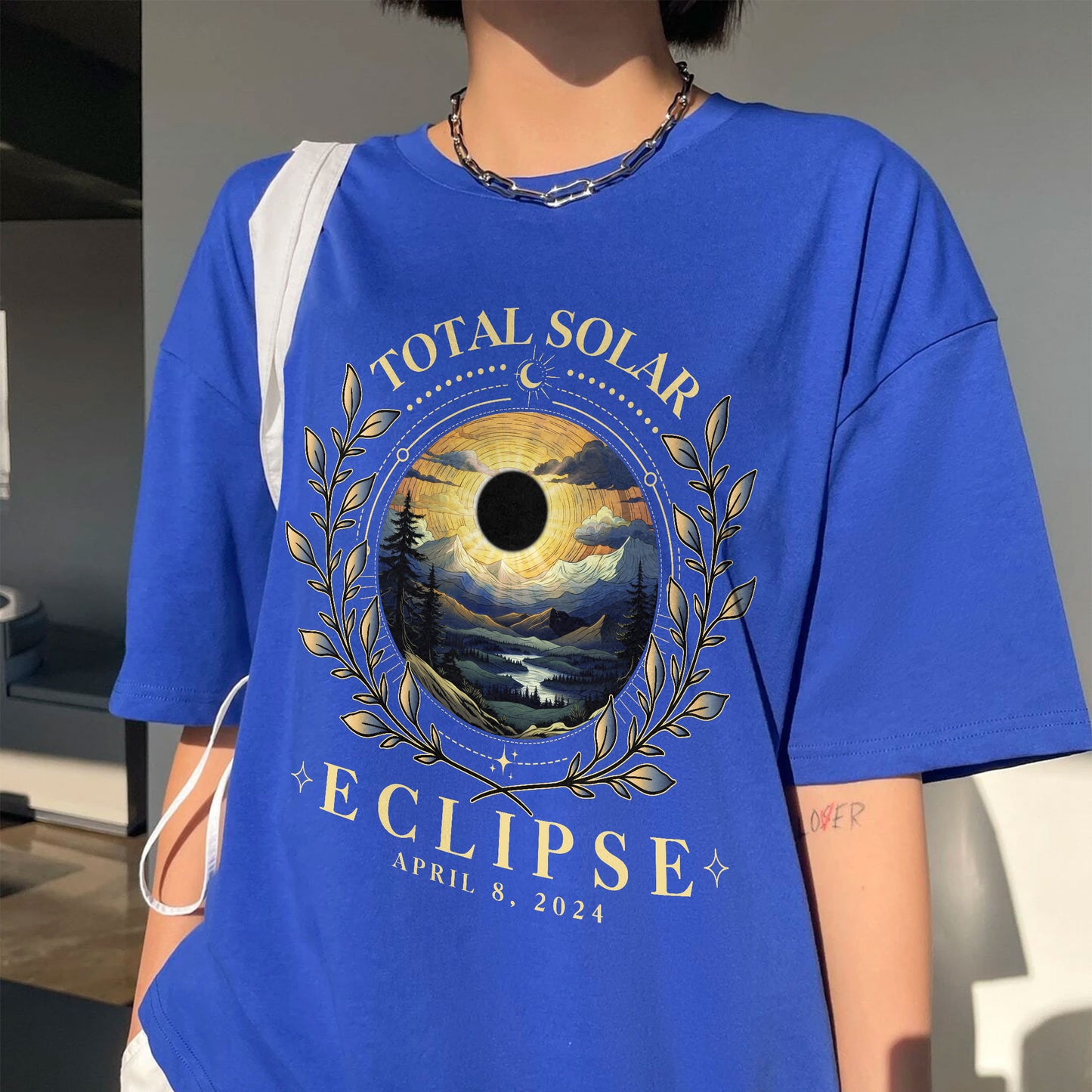 Total Solar Eclipse Watching PNG, Path of Totality Eclipse, Celestial Shirts, Aesthetic April 8 2024, Retro Solar Eclipse Tee, PNG