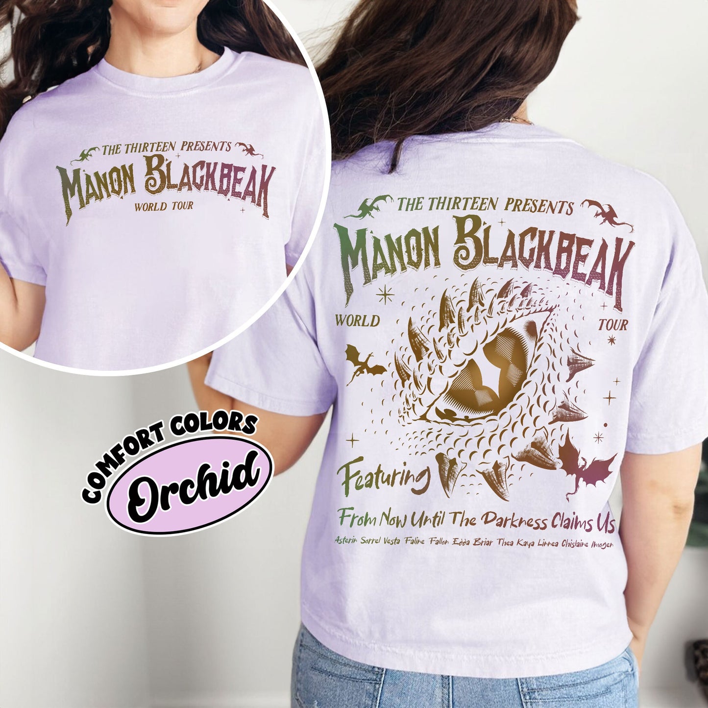 Manon Blackbeak Throne of Glass Comfort Colors Shirt, The Thirteen Shirts, From Now Until The Darkness Claims Us Tee, ACOTAR Crescent City