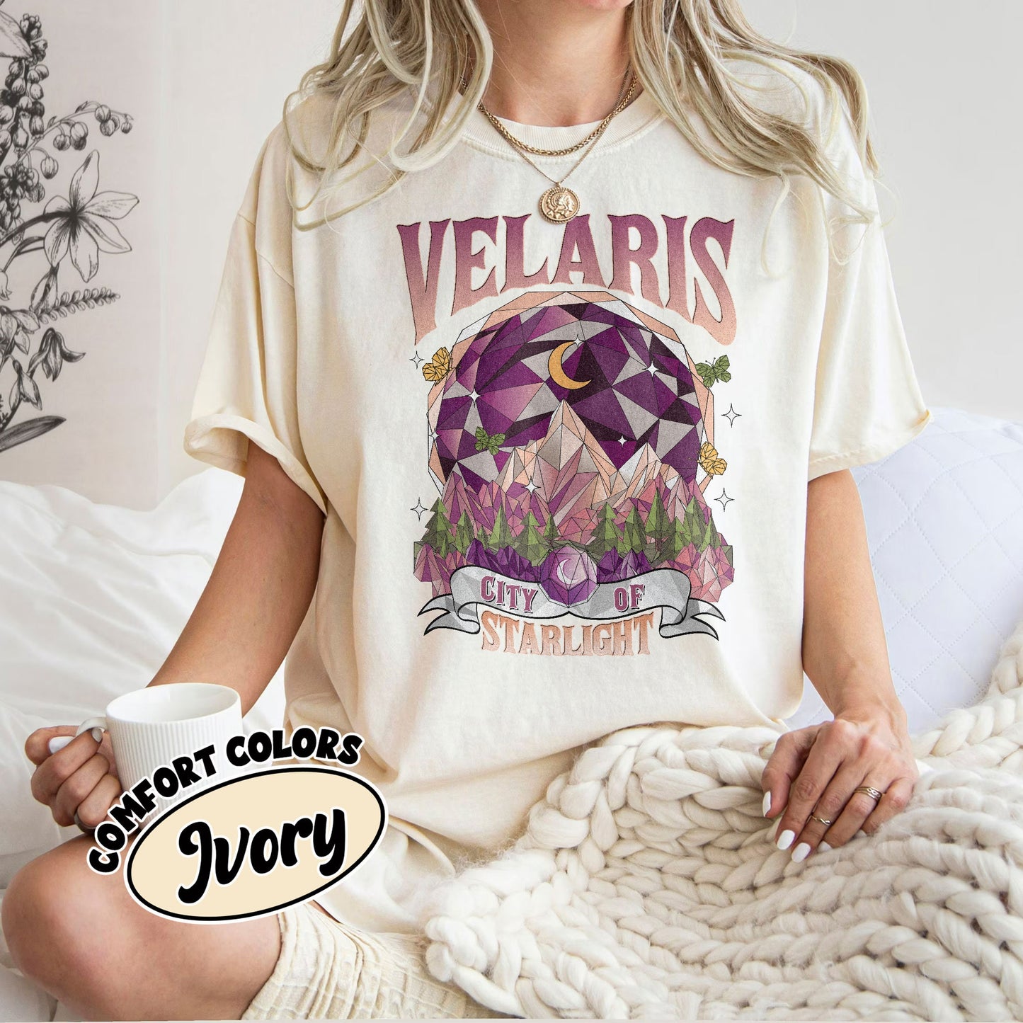 Acotar Velaris City of Starlight Comfort Colors Shirt, The Night Court Trendy Tee, A Court of Thorns and Roses Merch, SJM Merch