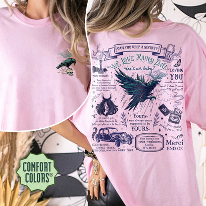 We Love Rainy Days Comfort Colors Shirt, Don't We Baby Shirt, Raven Shirt, Raven Series Shirt, Bookish Tee, Book Lover Gift, Romance Books