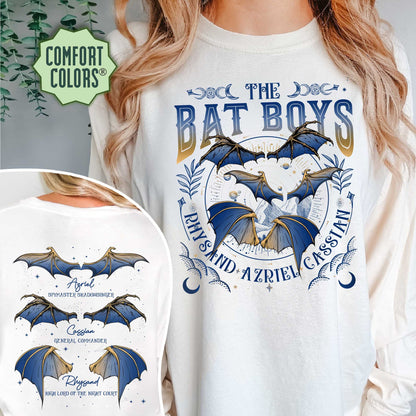 Bat Boys Wings Comfort Colors, Acotar Tshirt Bat Boys, Bat Boys Shirt, Crescent City Sweatshirt, Acotar Merch Cassian, Sjm Merch