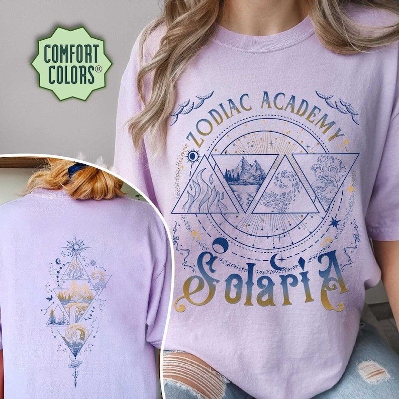 Zodiac Academy Solaria Comfort Colors Shirt, Zodiac Academy Merch, Vega Twins Shirt, Zodiac Signs,Celestial Heirs Shirt, Ruthless Boys Shirt