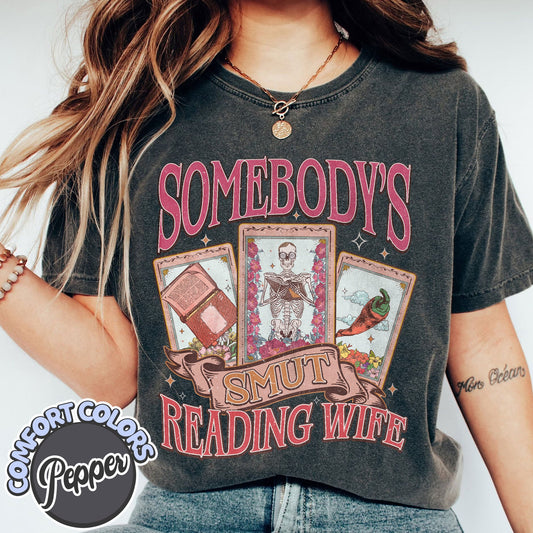 Smutty Book Club Comfort Colors Shirt,Somebody's Smut Reading Wife Shirt,Dark Romance Book Club Shirt,Spicy Book Club Shirt, Book Lover Gift