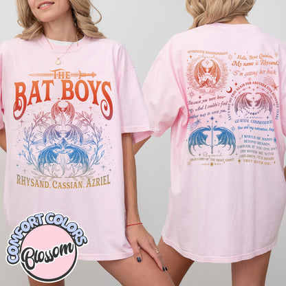 The Bat Boys Comfort Colors Shirt, Feyre Darling Acotar Shirt, Enemies To Lovers Reading Lover Shirt, Acotar Merch Rhysand Bookworm