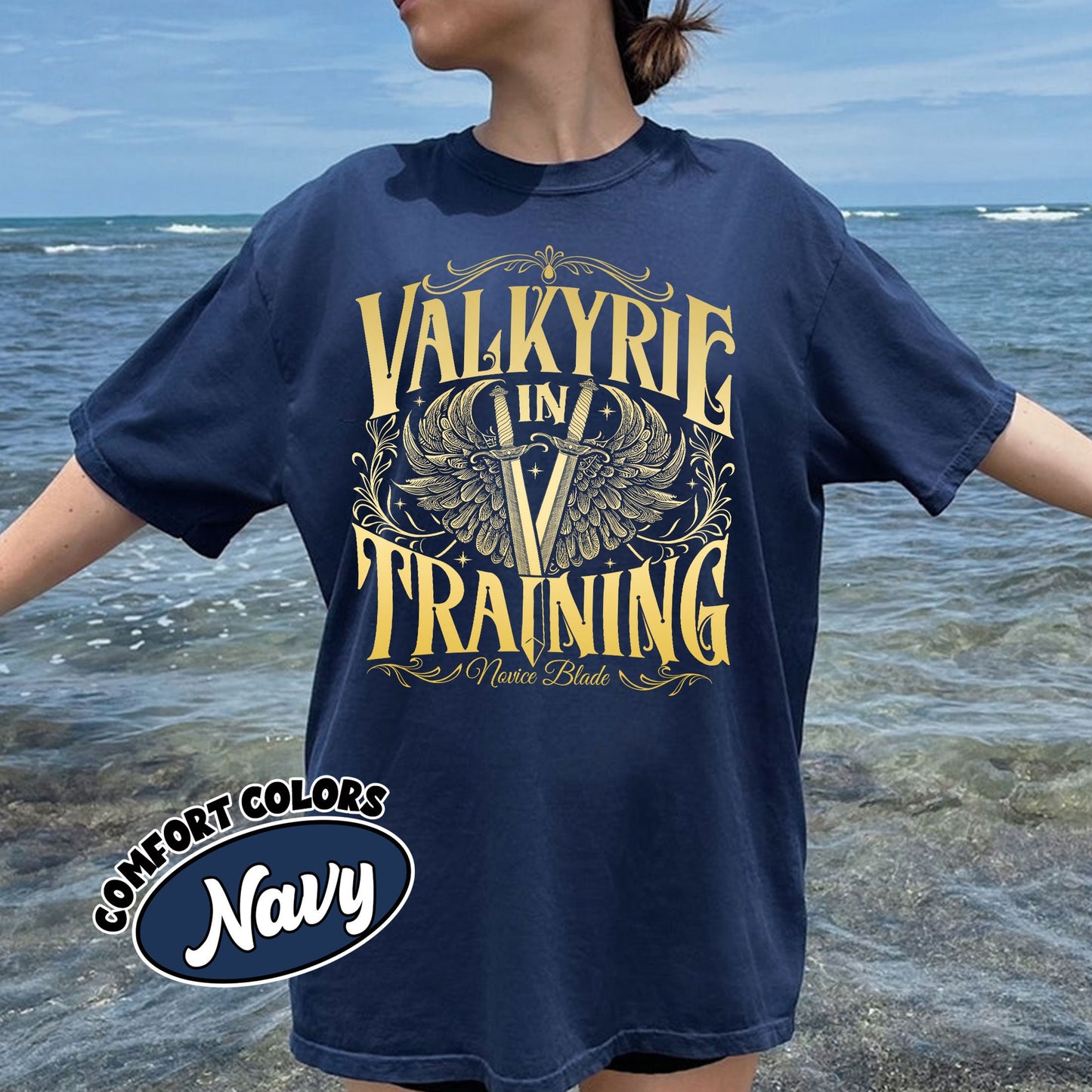 Valkyrie In Training Comfort Colors Shirt, The Night Court Velaris Throne Of Glass Merch, Acotar Valkyrie Tshirt, Bookish Merch