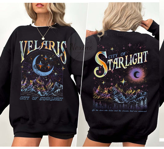 Velaris City Of Starlight ACOTAR Two-Sided Sweatshirt, The Night Court Shirt, Court of Dreams, Rhysand, Cassian, Sarah J Maas, Booklover Tee