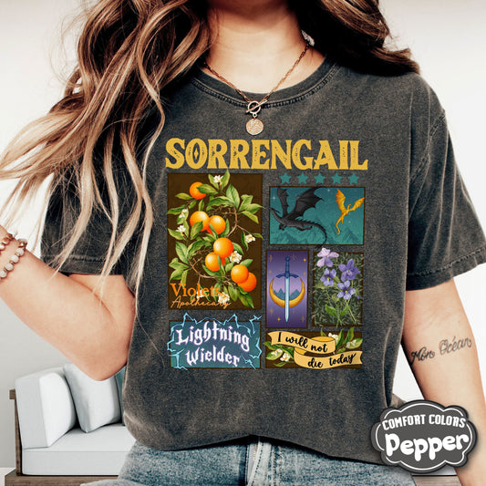 Sorrengail Violets Apothecary Comfort Colors Shirt, Riders Quadrant Shirt, Dragon Rider Shirt, Fourth Wing Shirt, Basgiath War College Shirt