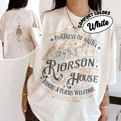 Riorson House Comfort Colors Shirt, Fortress Of Aretia Shirts, Rebecca Inspired Merch, Violent Little Thing, Fourth Wing Tee, Bookish Gift