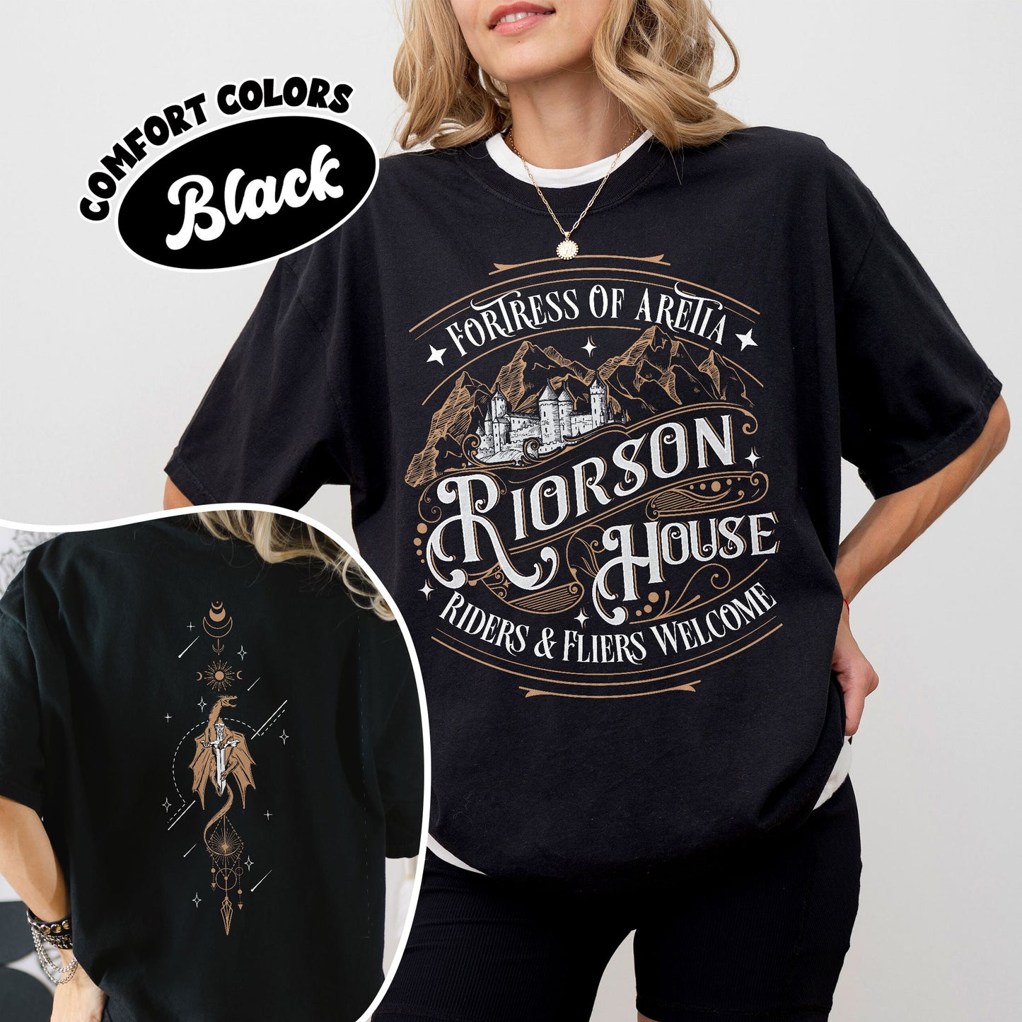 Riorson House Comfort Colors Shirt, Fortress Of Aretia Shirts, Rebecca Inspired Merch, Violent Little Thing, Fourth Wing Tee, Bookish Gift