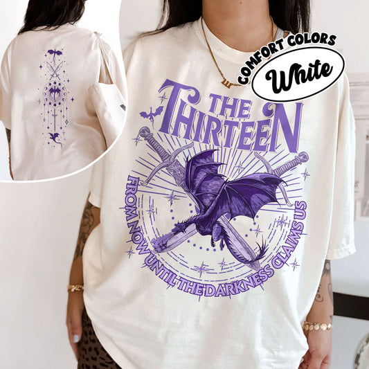 The Thirteen Throne Of Glass Comfort Colors Shirt, We Are The Thirteen From Now Until The Darkness Claims Us, Throne Of Glass SJM Merch