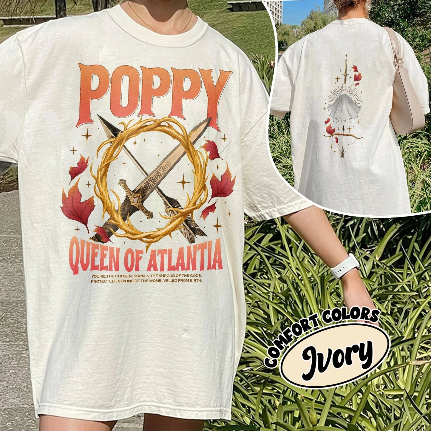 Blood And Ash Fan Comfort Colors Shirt, Poppy Queen Of Atlantia Shirts, From Blood And Ash T Shirt, JLA Inspired Merch, Gift For Book Lover