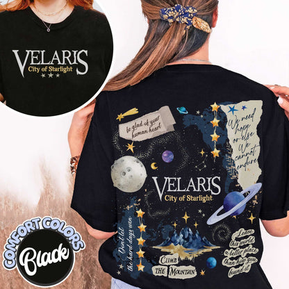 Velaris Acotar Comfort Colors Shirt, To The Stars Quote Tshirt, Acotar Night Court, Acotar Fan Gifts, Sjm Merch, Don't Let The Hard Days