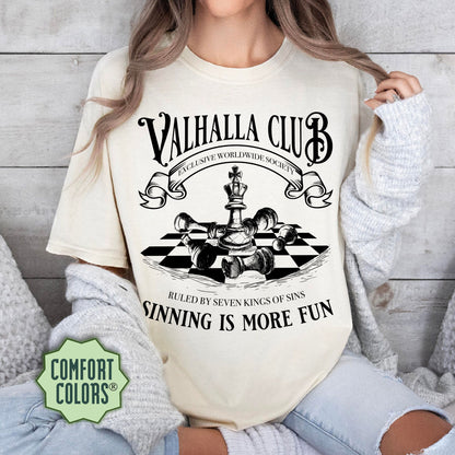 Valhalla Club Comfort Colors Shirt, Twisted Love Shirt, Twisted Series Merch, King of Wrath, Romance Book Shirt, Book Lover Gift,Alex Volkov