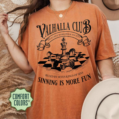 Valhalla Club Comfort Colors Shirt, Twisted Love Shirt, Twisted Series Merch, King of Wrath, Romance Book Shirt, Book Lover Gift,Alex Volkov