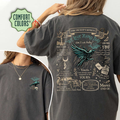 We Love Rainy Days Comfort Colors Shirt, Don't We Baby Shirt, Raven Shirt, Raven Series Shirt, Bookish Tee, Book Lover Gift, Romance Books