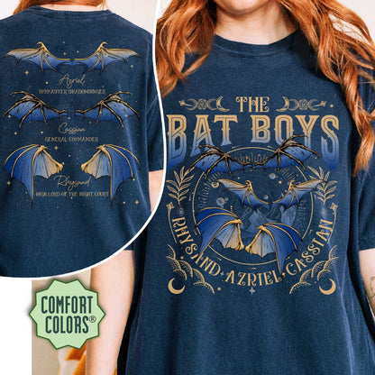 Bat Boys Wings Comfort Colors, Acotar Tshirt Bat Boys, Bat Boys Shirt, Crescent City Sweatshirt, Acotar Merch Cassian, Sjm Merch