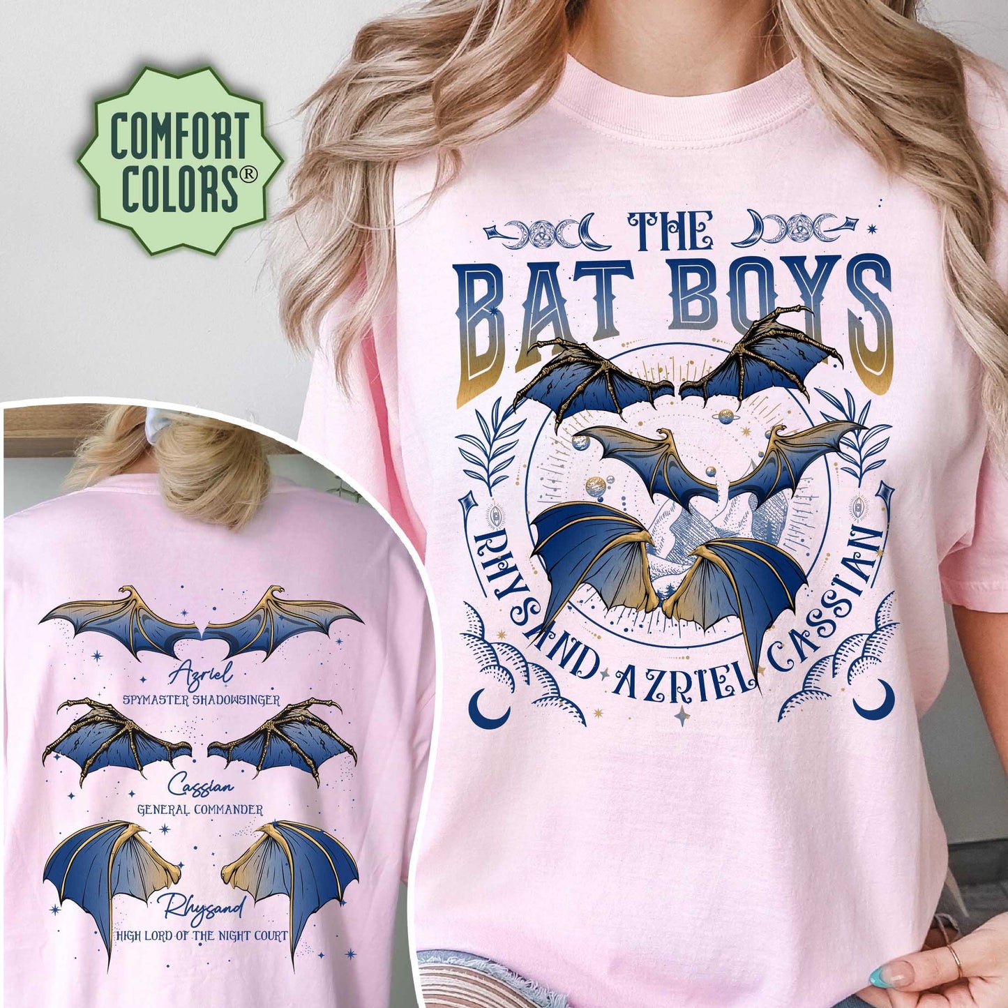 Bat Boys Wings Comfort Colors, Acotar Tshirt Bat Boys, Bat Boys Shirt, Crescent City Sweatshirt, Acotar Merch Cassian, Sjm Merch