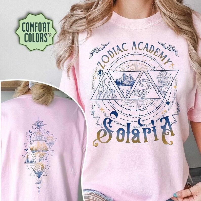 Zodiac Academy Solaria Comfort Colors Shirt, Zodiac Academy Merch, Vega Twins Shirt, Zodiac Signs,Celestial Heirs Shirt, Ruthless Boys Shirt