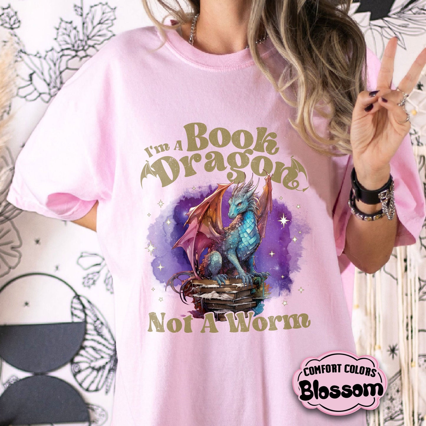 I'm Not A Bookworm I'm A Book Dragon Comfort Colors Shirt, Book Lover Shirt, Book Nerd Shirt, Reading Lover, Librarian Shirt,Book Lover Gift